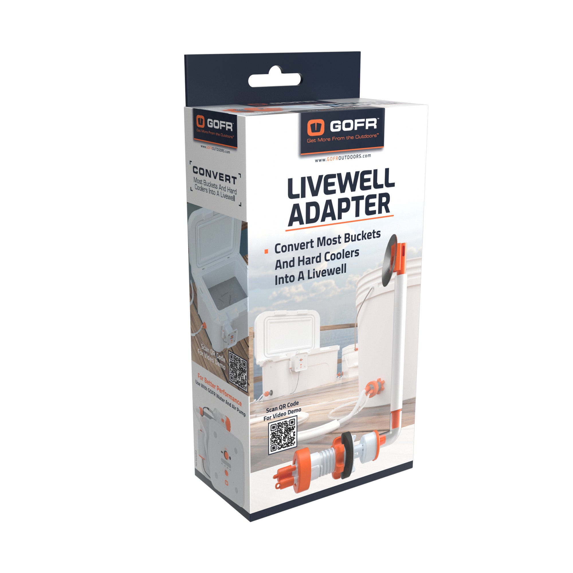 GOFR® Livewell Adapter - Keep Bait Fresh and Alive